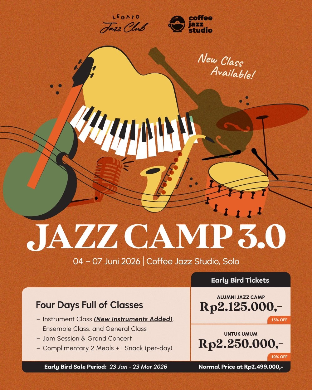 Jazz Camp 3.0 — 04–07 June 2026, Coffee Jazz Studio Solo